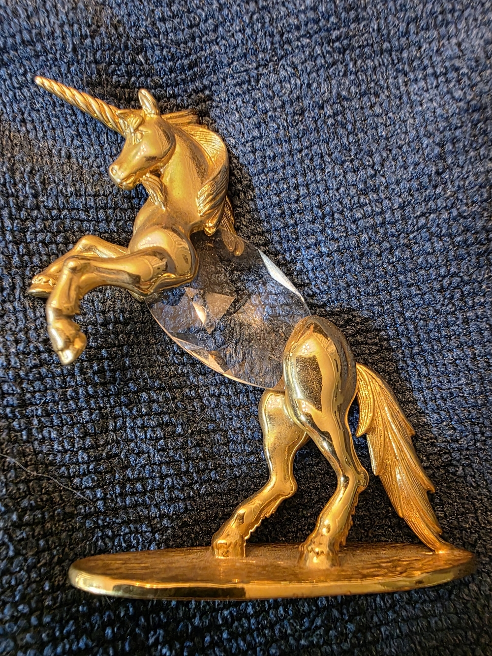 Gold Unicorn Figurine Home Art - Decorative Accent